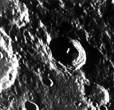 Close-up of Mercury’s crater-studded surface, courtesy of NASA